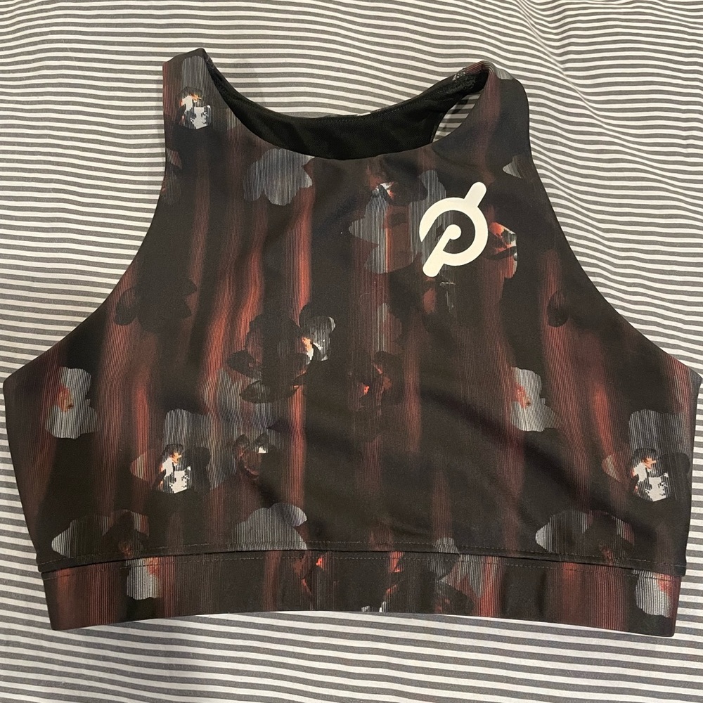 Peloton High Neck Floral Sports Bra